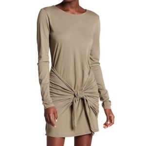 Michael Stars Long Sleeve Front Tie Dress
